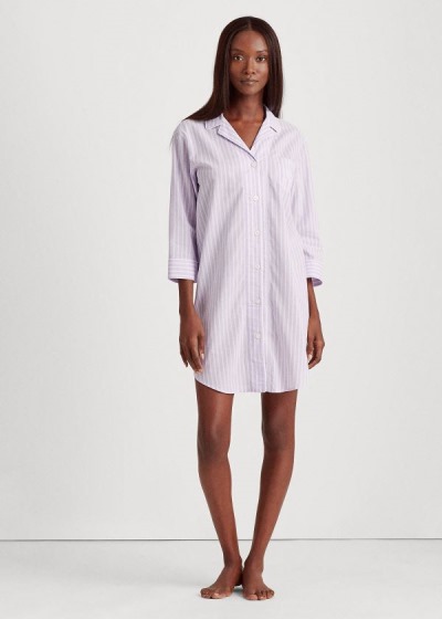 Women's Ralph Lauren Striped Cotton Sleep Shirt | 162845LIT